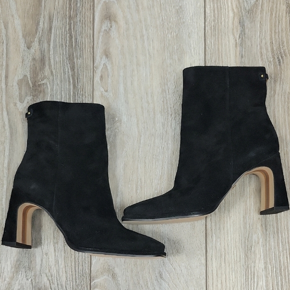 Sam Edelman Size 7 1/2 Black Suede Booties - Picture 8 of 10